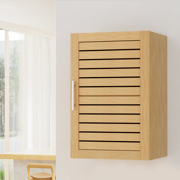 Bathroom Cabinets Artiss Bathroom Storage Cabinet 70Cm Wooden 2 Tier Shelf Wall Mounted Jill