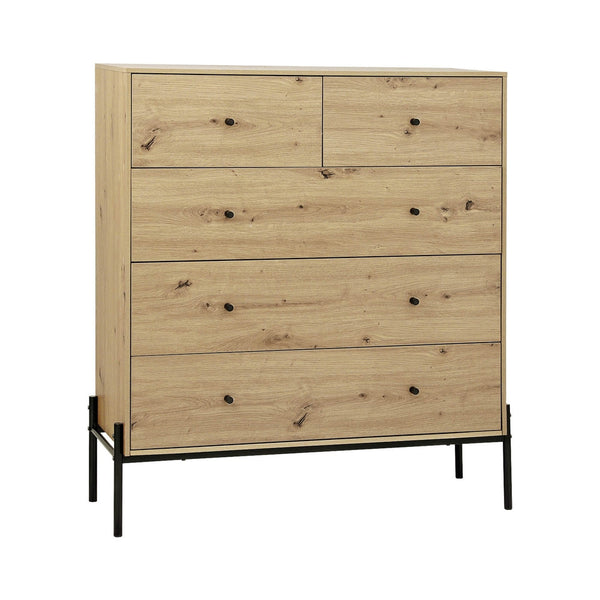 Dressers & Chests of Drawers Artiss 5 Chest Of Drawers Arno Pine