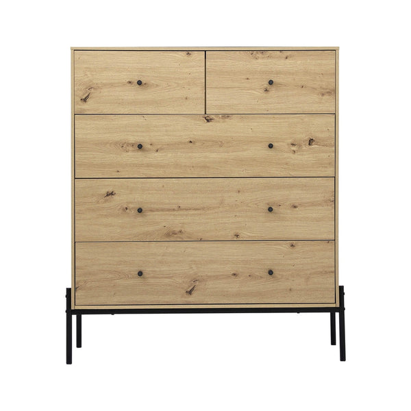 Dressers & Chests of Drawers Artiss 5 Chest Of Drawers Arno Pine