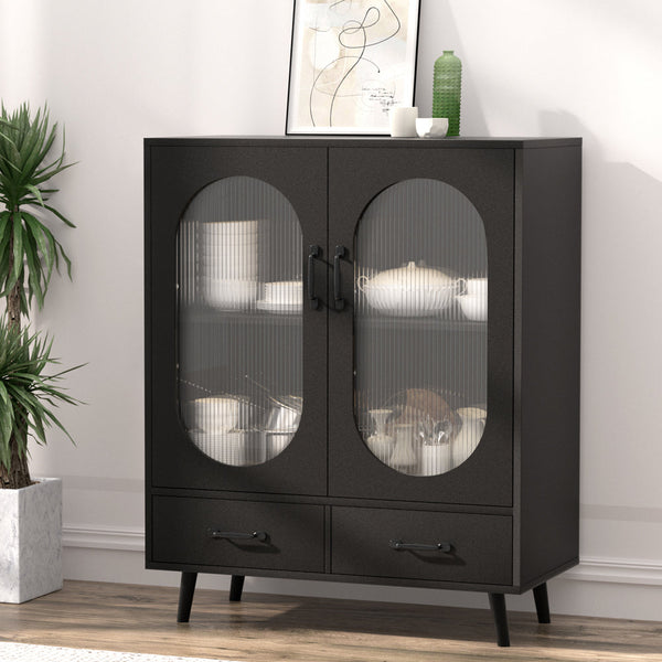 Sideboards & Buffets Artiss Buffet Sideboard Double Doors Black