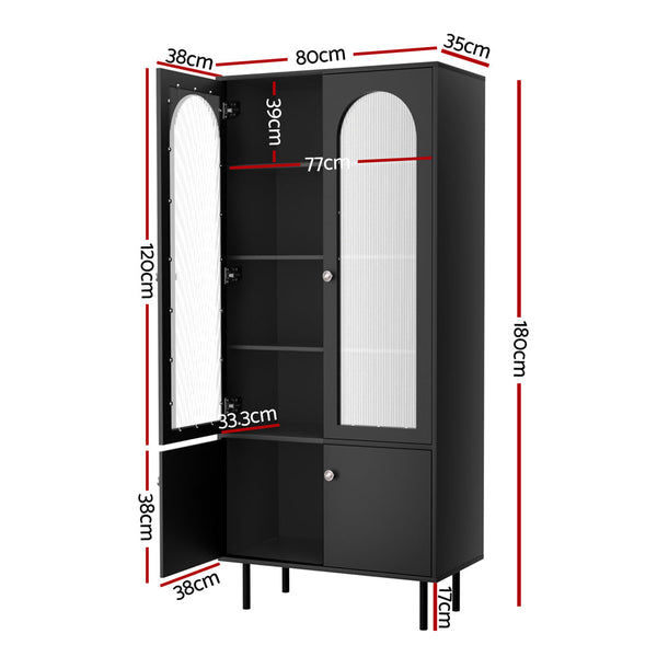 Sideboards & Buffets Artiss Buffet Sideboard Cupboard Cabinet Black