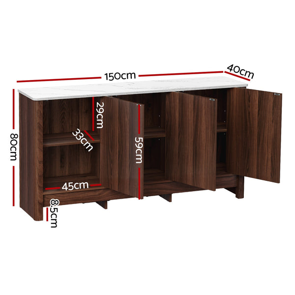 Sideboards & Buffets Artiss Buffet Sideboard Cabinet Marble Style Tabletop