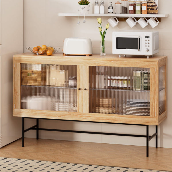 Sideboards & Buffets Artiss Buffet Sideboard Double Doors Oak