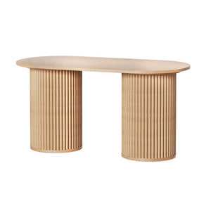 Coffee Tables Artiss Coffee Table Oval 100Cm Pine Samuel