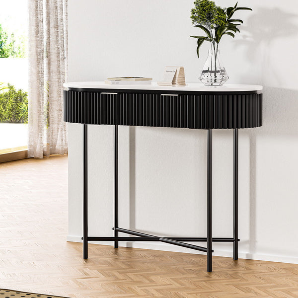 Hall Tables Artiss Console Table 2 Drawers 100Cm