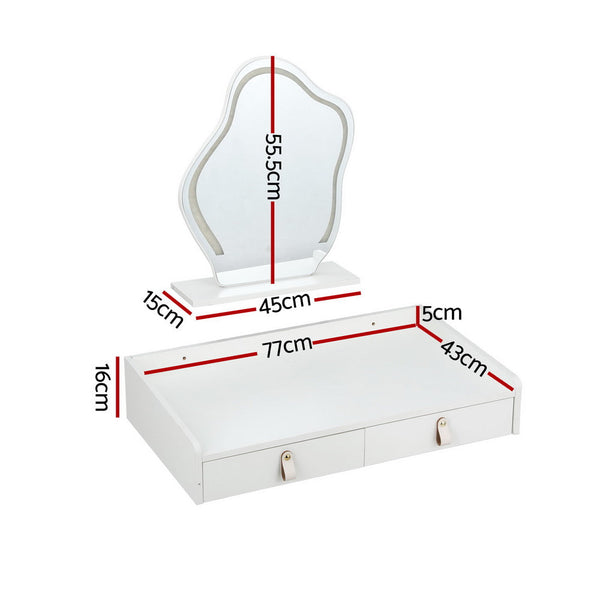 Dressing Tables Artiss Dressing Table Floating Led White Daphne