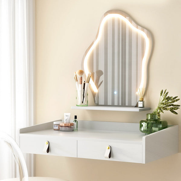 Dressing Tables Artiss Dressing Table Floating Led White Daphne