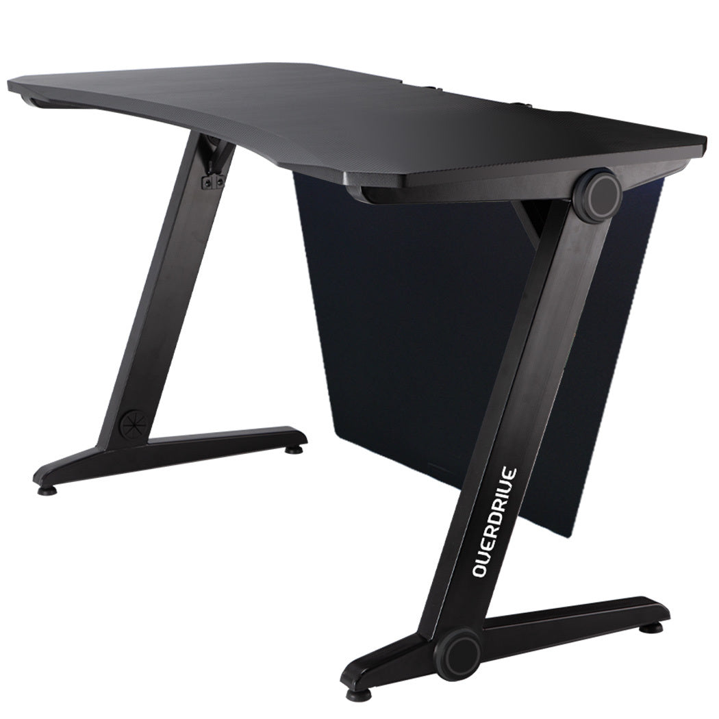 Home Office Desks Overdrive Gaming Pc Desk Carbon Fiber Style Black