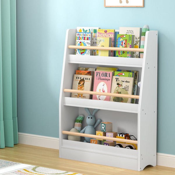 Kids Bookshelves Keezi Kids Bookshelf 3 Tiers Storage Children Bookcase Organiser Display Shelf