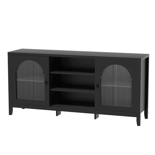 Sideboards & Buffets Artiss Buffet Sideboard Shelves Double Doors Black