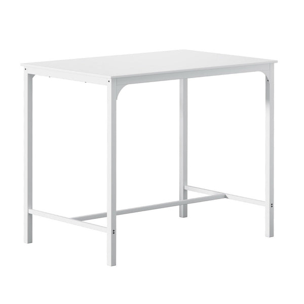 Bar Tables Artiss Bar Table Dining Desk High Kitchen Shelf Metal Legs Cafe Pub White