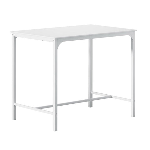 Bar Tables Artiss Bar Table Dining Desk High Kitchen Shelf Metal Legs Cafe Pub White