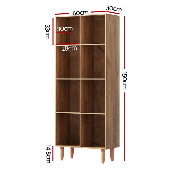 Bookshelves Artiss Bookshelf Bookcase 4 Tiers Leor Walnut