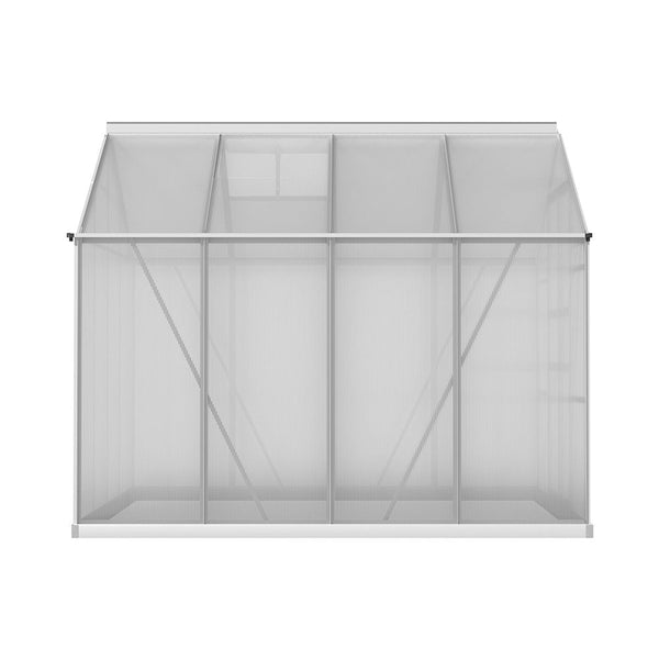 Greenhouses Greenfingers Aluminium Greenhouse House Polycarbonate Garden Shed 2.4X2.5M