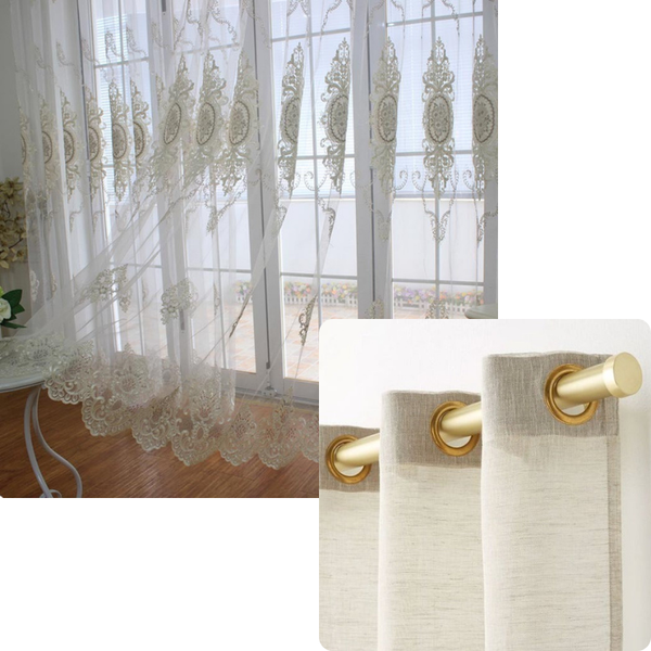 Curtains & Drapes 150 Centimetre White Style Flower Indoor Decorative Window Sheer Curtain