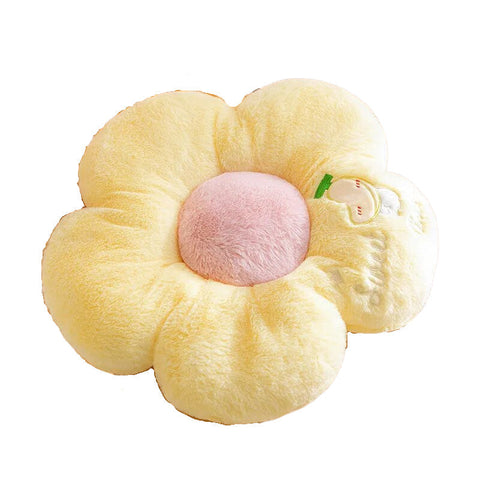 Cushions & Decorative Pillows Plush Pillow Yellow Five Petal Flower Shape Stuffed Soft Cushion Decor 50Cm