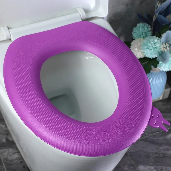 Bath Mats, Rugs & Toilet Covers Purple Washable Toilet Seat Cover Mat Pad Cushion For O Shape Toilets