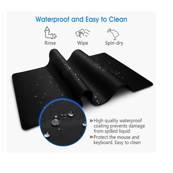 Desk Mats Mouse Pad Metal Black Minimalist Desk Gaming Laptop