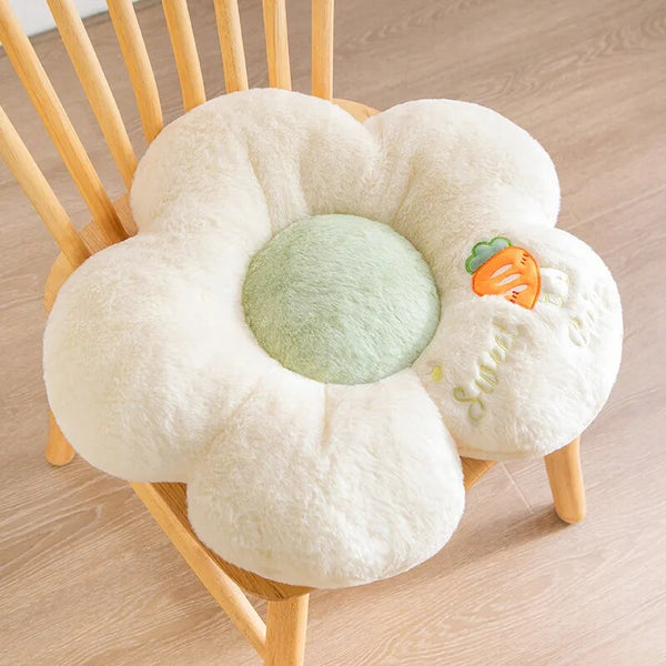 Cushions & Decorative Pillows Plush White Five Petal Flower Shape Stuffed Soft Pillow Cushion Home Decor 50Cm