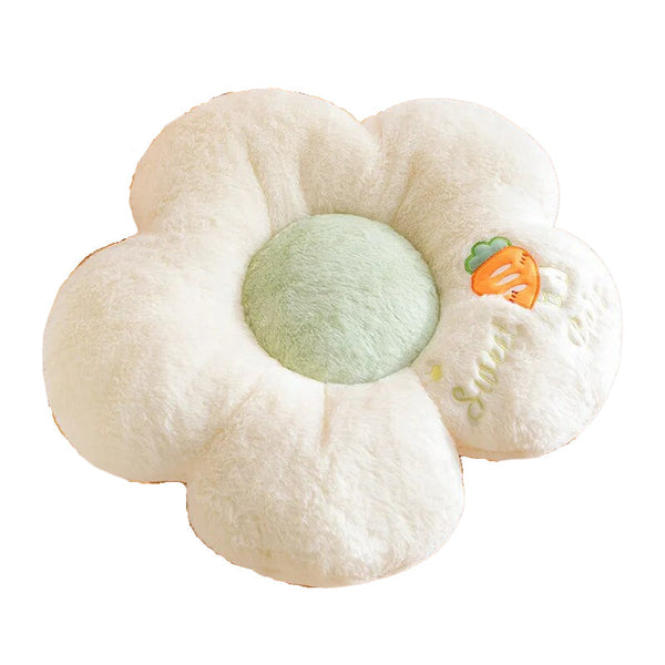 Cushions & Decorative Pillows Plush White Five Petal Flower Shape Stuffed Soft Pillow Cushion Home Decor 50Cm