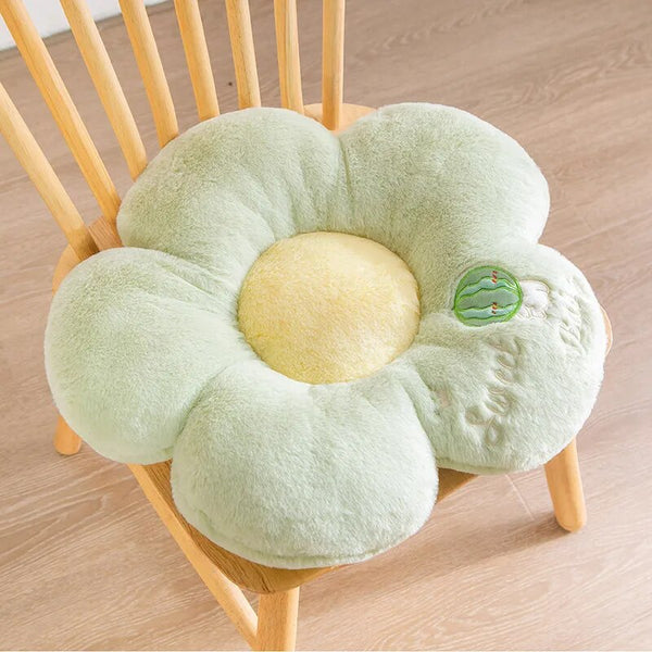 Cushions & Decorative Pillows Plush Pillow Green Five Petal Flower Shape Stuffed Soft Cushion Decor 50Cm