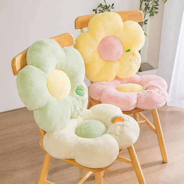 Cushions & Decorative Pillows Plush Pillow Green Five Petal Flower Shape Stuffed Soft Cushion Decor 50Cm