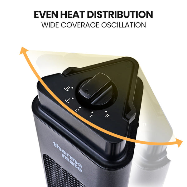 Heaters Thermomate Electric Heater Indoor Or Outdoor 1200W Radiant Settings Oscillating Safety Tipping Shut Off