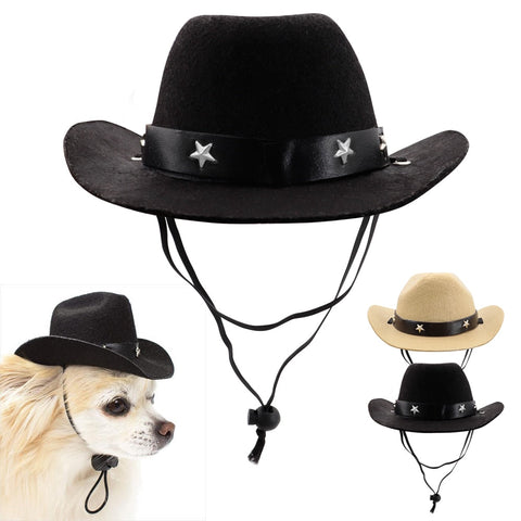 Dog Clothing & Shoes Small Medium Dogs Adjustable Cute Cowboy Pet Hat