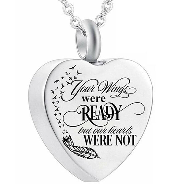 Necklaces & Pendants Heart Urn Necklace For Ashes Cremation Jewelry Keepsake Memorial Pendant Gift