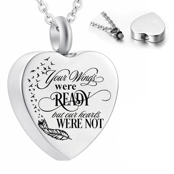 Necklaces & Pendants Heart Urn Necklace For Ashes Cremation Jewelry Keepsake Memorial Pendant Gift