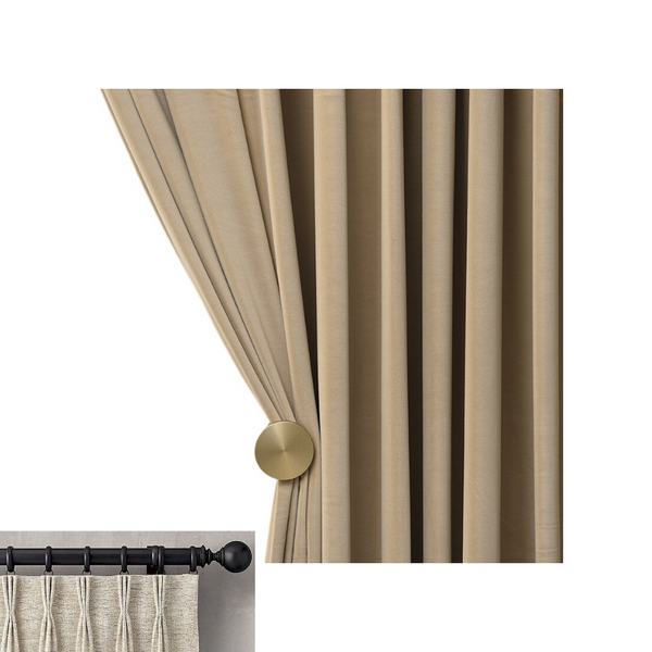 Curtains & Drapes 150 Centimetre Light Pawn High Quality Modern Velvet Blackout Curtains For Living Room Bedroom Dining Luxury Window Drape