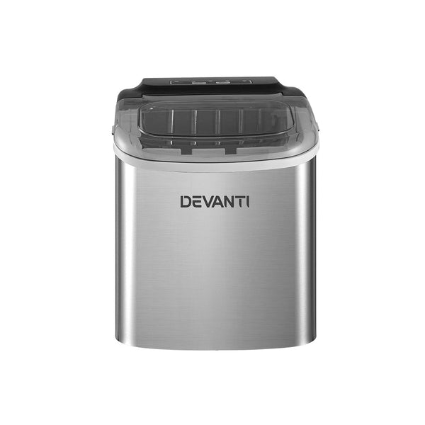 Countertop Ice Makers Devanti 12Kg Ice Maker Machine W/Self Cleaning Silver