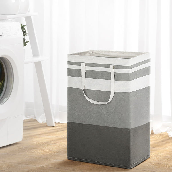 Laundry Baskets & Hampers Artiss 2X Laundry Basket Hamper Foldable White Grey