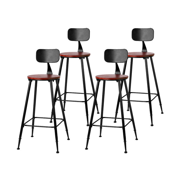 Benches Bar Stools Artiss 4X Bar Stools Vintage Metal Chairs