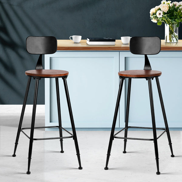 Benches Bar Stools Artiss 4X Bar Stools Vintage Metal Chairs