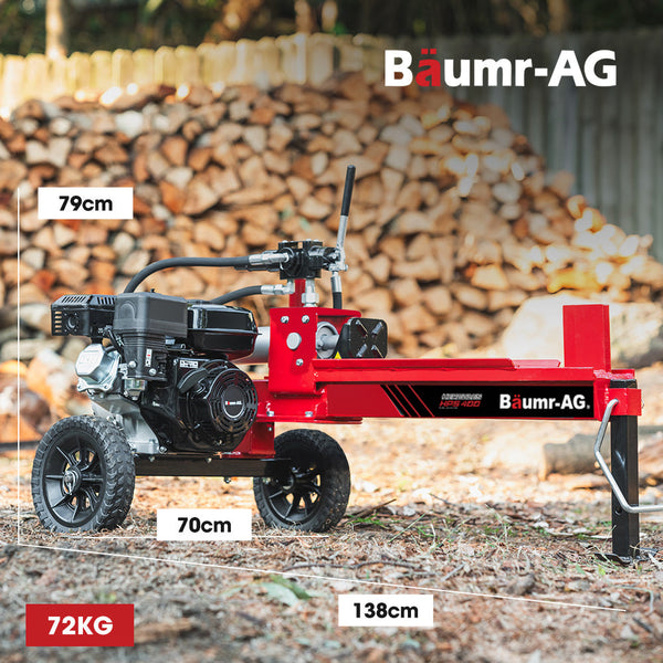 Log Splitters Baumr Ag 12 Tonne Petrol Hydraulic Wood Log Splitter Hps400