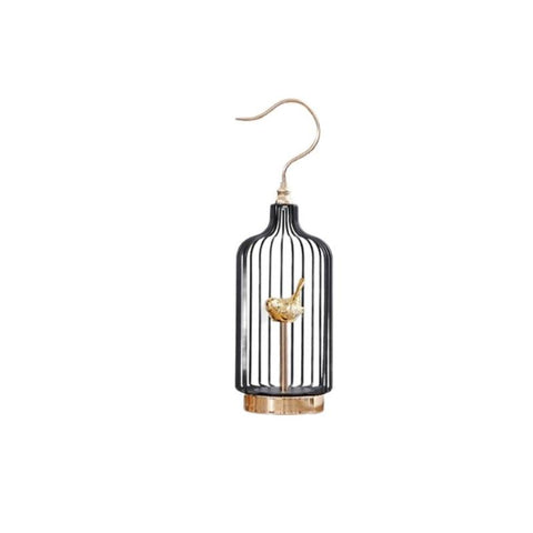 Tabletop & Shelf Décor 42Cm Golden Handle Birdcage Tabletop Home Decor Modern Art Living Room Display