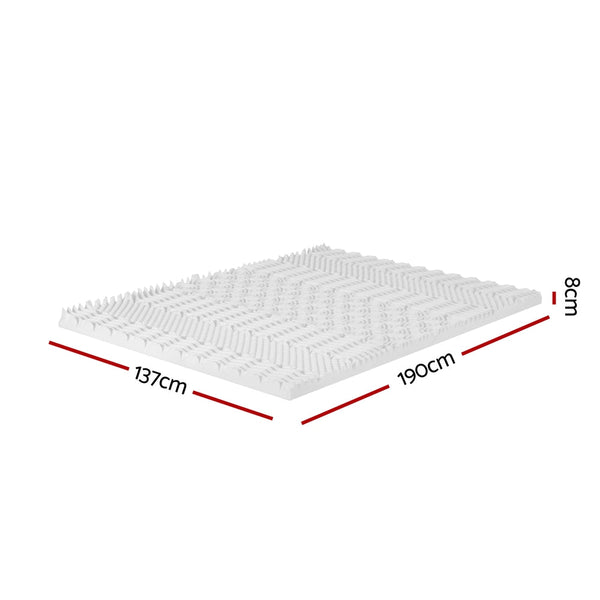 Mattresses Giselle Bedding Memory Foam Mattress Topper 7 Zone Airflow Pad 8Cm Double White