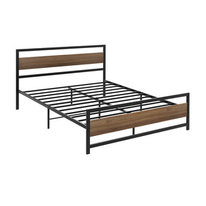 Double Bed Frames Artiss Bed Frame Double Size Metal Base Mattress Platform Foundation Black Drew