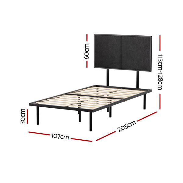 King Single Bed Frames Artiss Bed Frame King Single Size Metal Noe