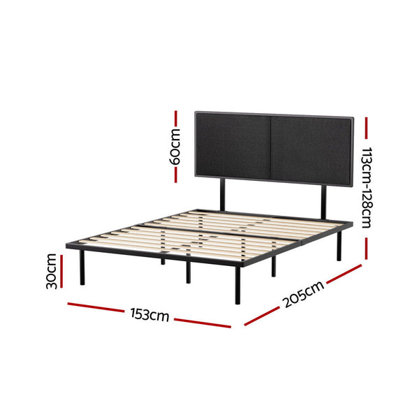 Queen Bed Frames Artiss Bed Frame Queen Size Metal Noe