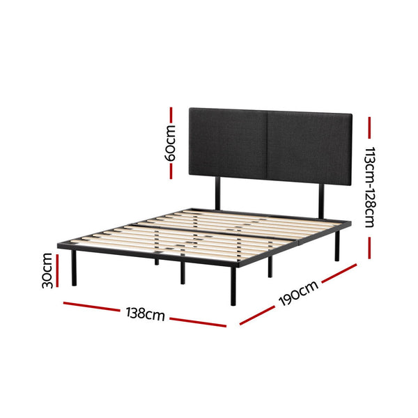 Double Bed Frames Artiss Bed Frame Double Size Metal Nor