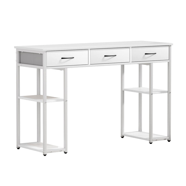 Home Office Desks Artiss Computer Desk Drawer Shelves Study Table 120Cm White