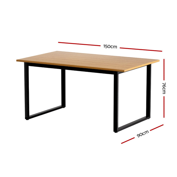 Dining Tables Artiss Dining Table 6 Seater Kitchen Cafe Rectangular Wooden 150Cm