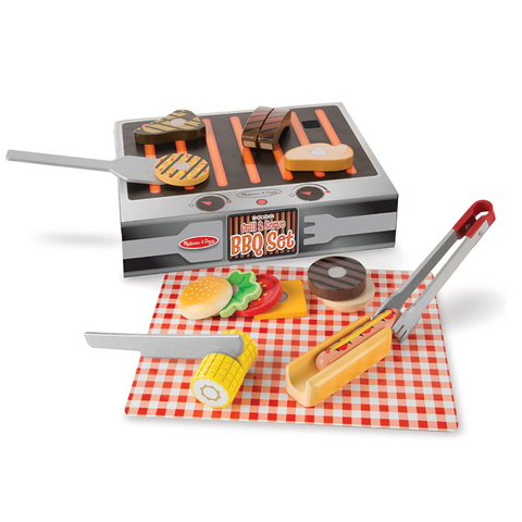 Pretend Kitchens Melissa & Doug Wooden Grill Serve Bbq Set