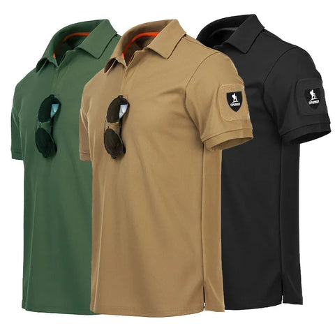 T Shirts Mens Quick Dry Embroidered Polo Shirts Custom Plus Size Tactical