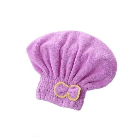 Towels & Washcloths Purple Microfibre Quick Hair Drying Bath Spa Towels For Womens Shower Hat