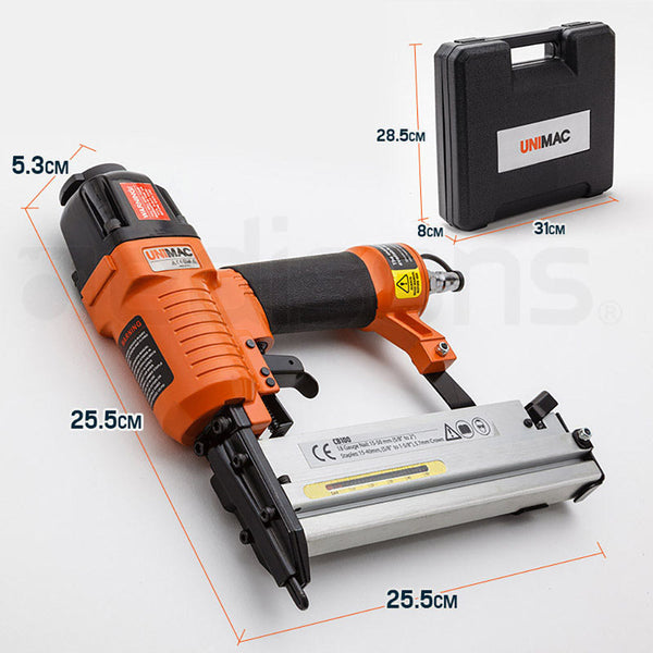 Nail & Staple Guns Unimac Cb100 15 50Mm 18Ga 2In1 Stapler/Brad Finishing Nail Gun Heavy Duty Pneumatic Air Nailer