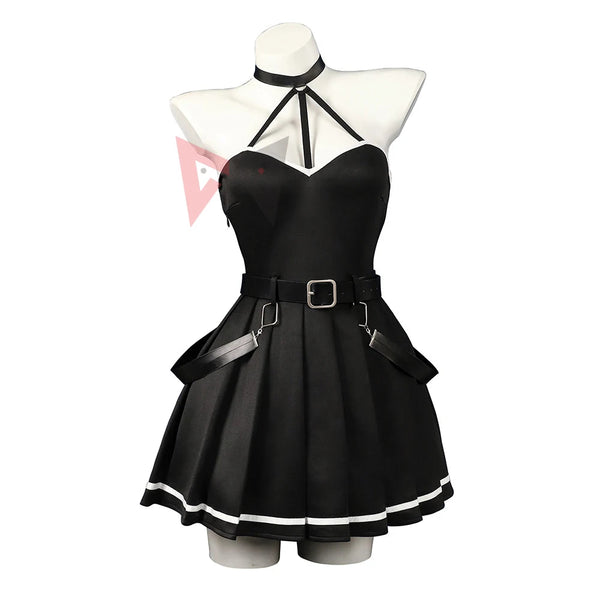 Anime Costumes Women New Frieren At The Funeral Yubel Cosplay Costume Black Dress For Game Party