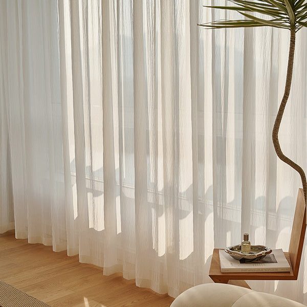 Curtains & Drapes Curtain White 300 Centimetre X 250 Sheer Transparent Line Window Home